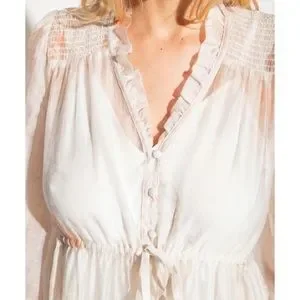 ALLSAINTS （W)NISHA KOURA DRESS AllSaints Floral - Motif NISHA KOURA Maxi Dress with Ruches